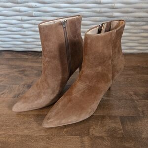 Steven By Steve Madden Brown Suede Pointed Ankle Boots